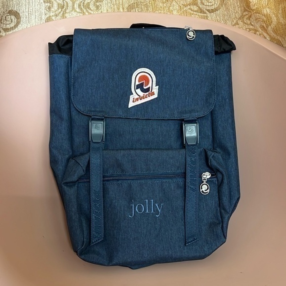 New Easy Snap & String Closure Traveler’s laptop Backpack- Blue B11